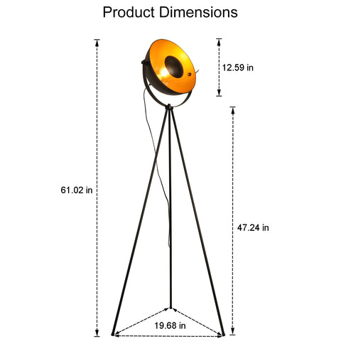 Industrial Tripod Floor Lamp - LED Satellite Adjustable Lamp