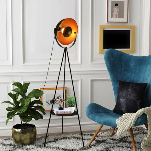 LED Tripod Metal Floor Lamp with RGB Multiple Colors Remote Control