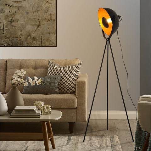 Industrial Tripod Floor Lamp - LED Satellite Adjustable Lamp