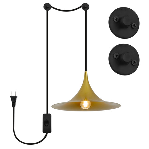 Industrial Black Rustic Pendant Light - Metal Chandelier