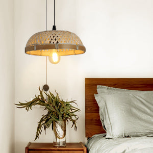 Handmade Rattan Pendant Light Fixture Wicker Hanging Lamp