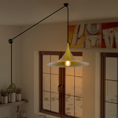 Industrial Black Rustic Pendant Light - Metal Chandelier