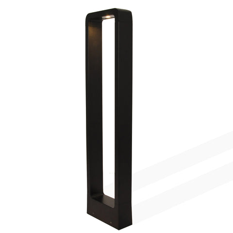 Modern LED Black Outdoor Pathway Lighting Standing Porch Lamp - IP65 Warm White