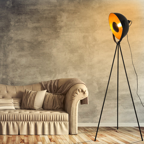 Industrial Tripod Floor Lamp - LED Satellite Adjustable Lamp